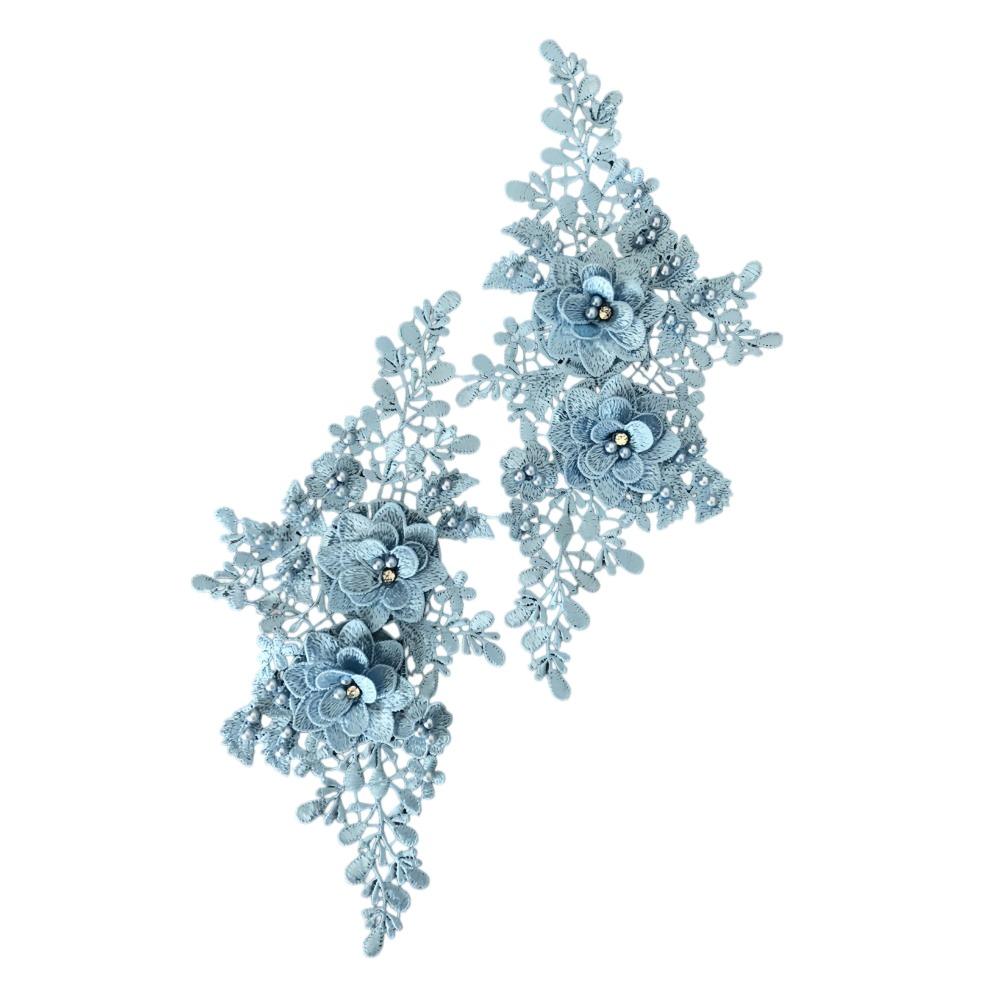 3D Rhinestone 3D Bead Embroidery Patch Multicolor Wedding Dress Accessories  Garment Decoration