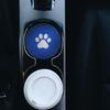 LEDMOMO Car Paw Print Set of 7cm Drink Holder PVC Heat Stain Noise Car Interior Blue Coasters, Design, 4, Diameter, Compatible, Non-Slip, Washable,