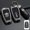 Zinc Alloy+Silicone Car Remote Key Case Cover For Toyota Prius Camry Corolla C-HR CHR RAV4 Prado 2018 2019 Keychain Accessories