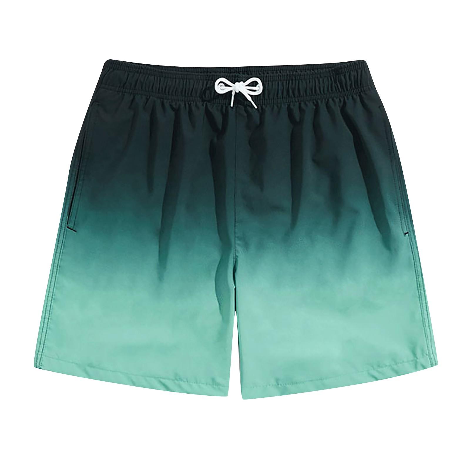 

Чоловічі сексуальні плавки з градієнтом для бодібілдингу Пляжні плавки-боксери L