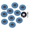 10Pcs Abrasive Wheel 80?Grit Torsion Zircon Corundum Grinding Flap Disc with Rubber Disc 2in