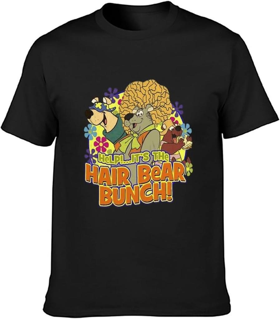 The Hair Bear Bunch 80-tals Lördagsmorgon Tecknade Serier Unisex Kortärmade T-shirts