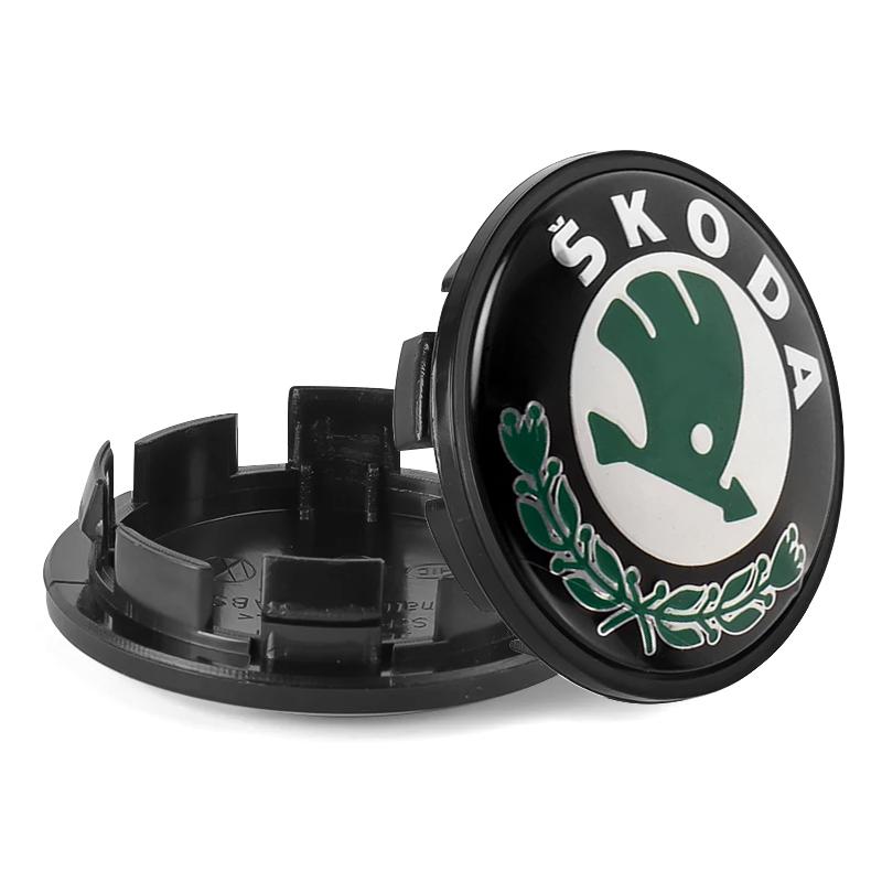 4Pcs 56mm Car Wheel Center Caps Hub Cap Covers Emblem Styling for Skoda A5 A7 A8 Fabia Karoq Superb Rapid Kamiq Octavia MK2 MK1 2 3