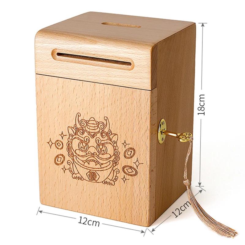 Piggy Banks for Adults, Solid Wood