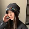 Women's autumn and winter hats, crimped warm knitted hats, ear protectors, cold-proof pullovers, and headcaps for men