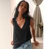 Fashion V-neck Loose Women's Tank Top Breathable Comfortable Sleeveless Outerwear Top