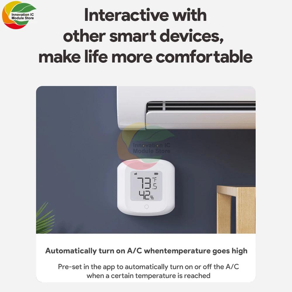 Tuya Smart WiFi/Zigbee Temperature and Humidity Sensor Remote Linked Indoor Hygrometer with Alexa Google Home Support