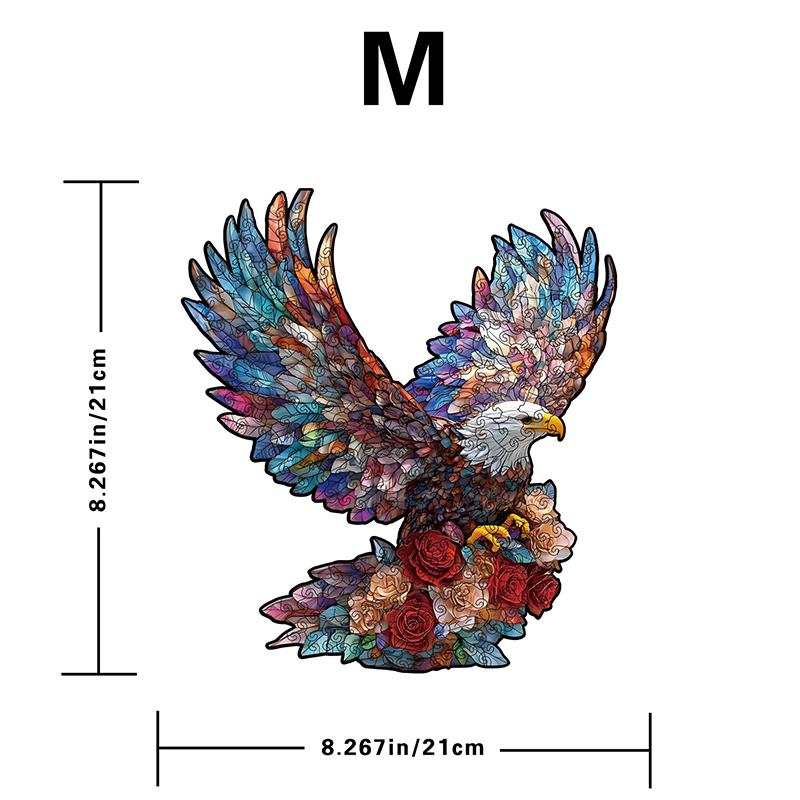 Wooden Irregularly Shaped Animal Jigsaw Puzzles Adult Toys 3D Lions Dinosaurs Eagles Creative Crafts Jigsaw Games Holiday Gifts