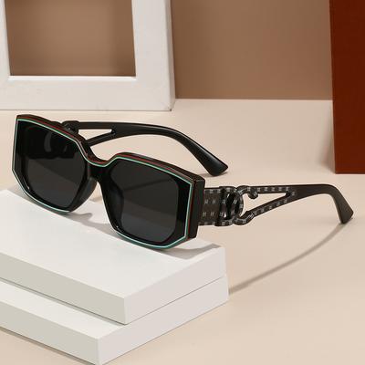 New Fashion Brand Luxury Designer Sunglasses Women  Vintage Letter Outdoor Trendy Shades Glasses Summer Travel Sunglasses