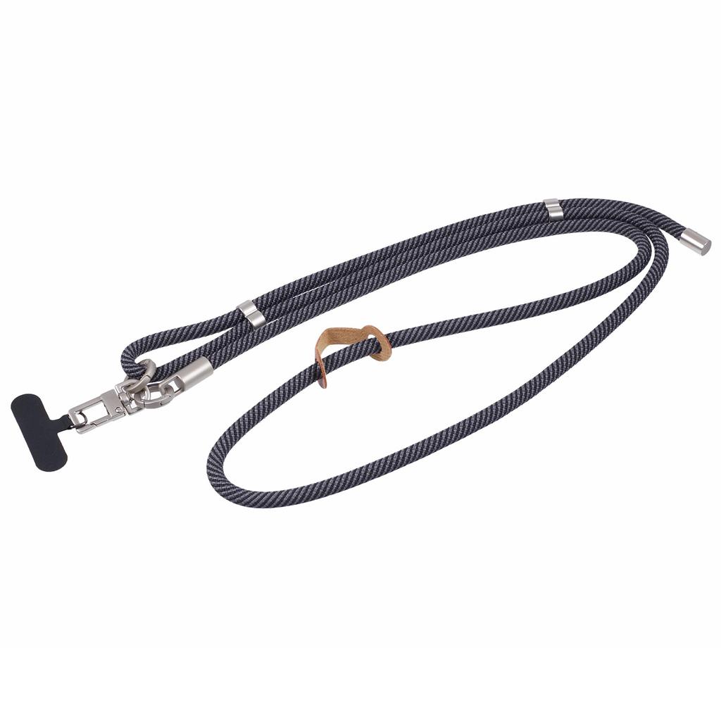 Handy-Umhängeband mit verstellbarer silberner Schnalle, Nylon-Handyband mit Befestigungslasche, Gesamtlänge: 140 cm