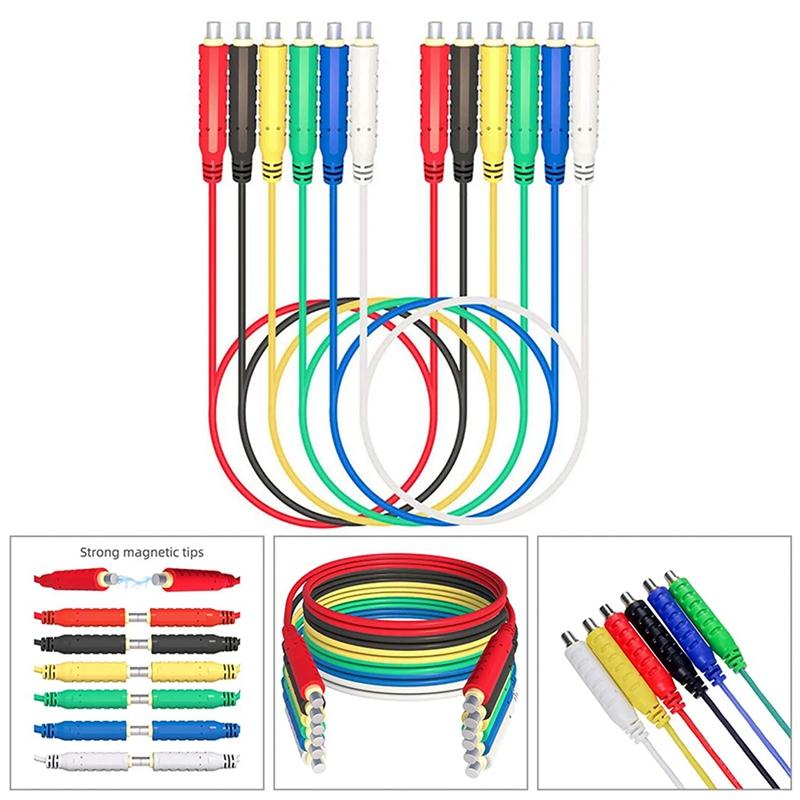 6PCS/Lot Magnetic Test Leads Silicone Soft Flexible Jumper Test Wires 30VAC 5A 3.3Ft T10005 Sensors Switches