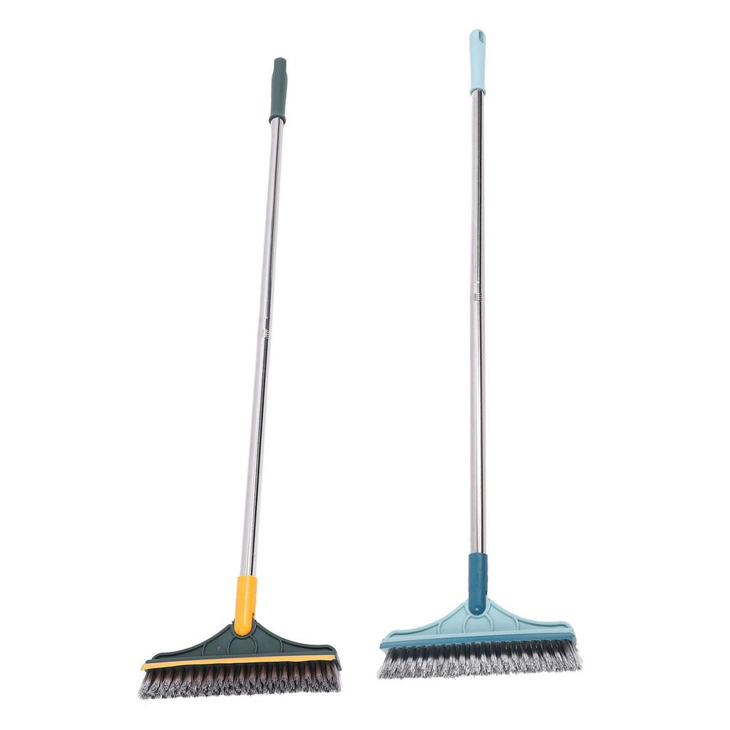 3 In 1 Floor Scrub Brush 180 Degree Rotatable Head Long Handle Floor Scraper Grout Cleaner for Home