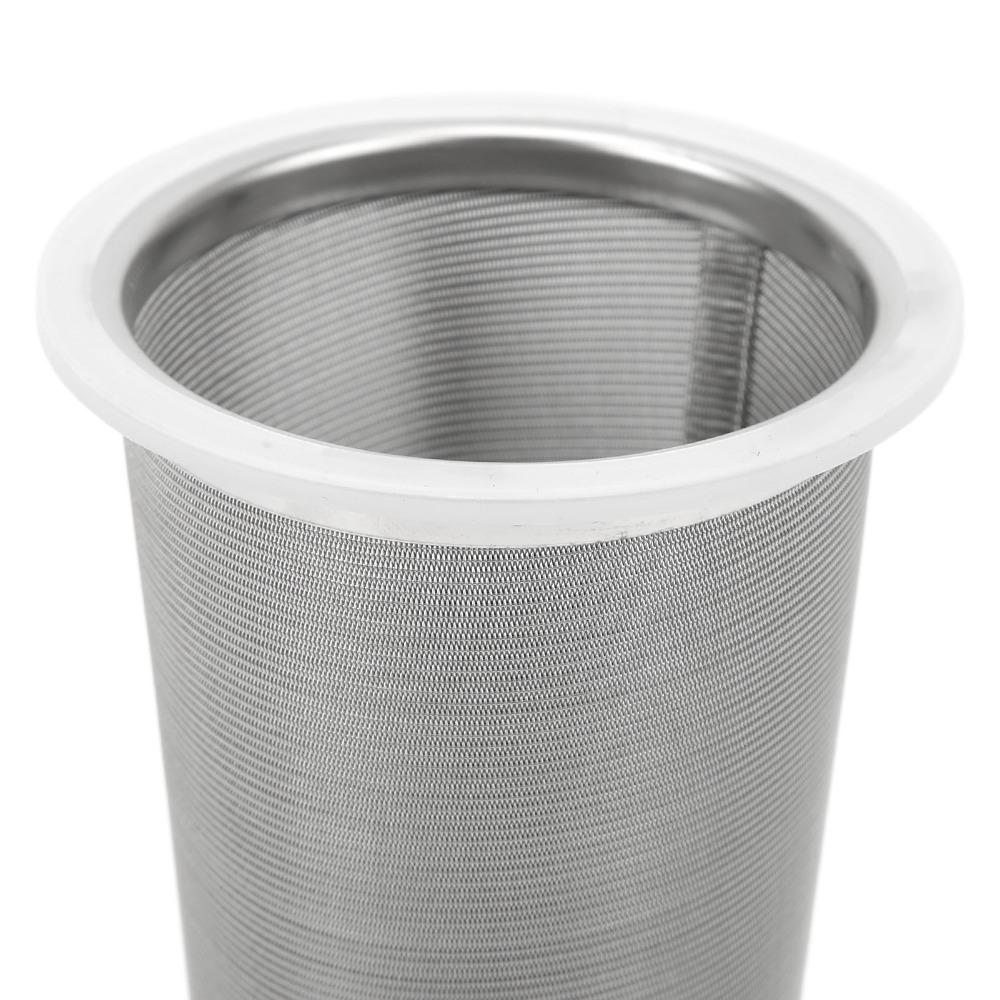 Acier Inoxydable 304 Filtre à Café Cold Brew Maille Filtrante Cercle en Caoutchouc Blanc Infuseur à Café Forme Cônicque Maille Infuseur à Café