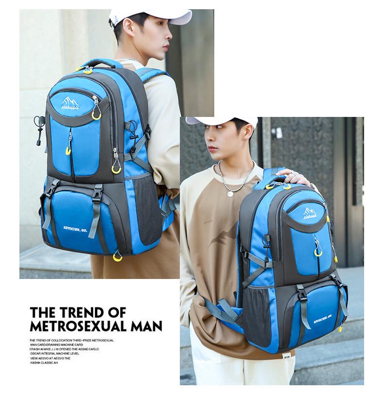 Men's and Women's 60L Large Capacity Outdoor Hiking & Travel Backpack - Lightweight, Fashionable, and Casual Sports Bag