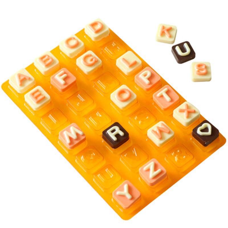 26 Letter of Alphabet Ice Cube Chocolate Making Tools Silicone Cake Candy Jelly Soap Baking Mold Cak