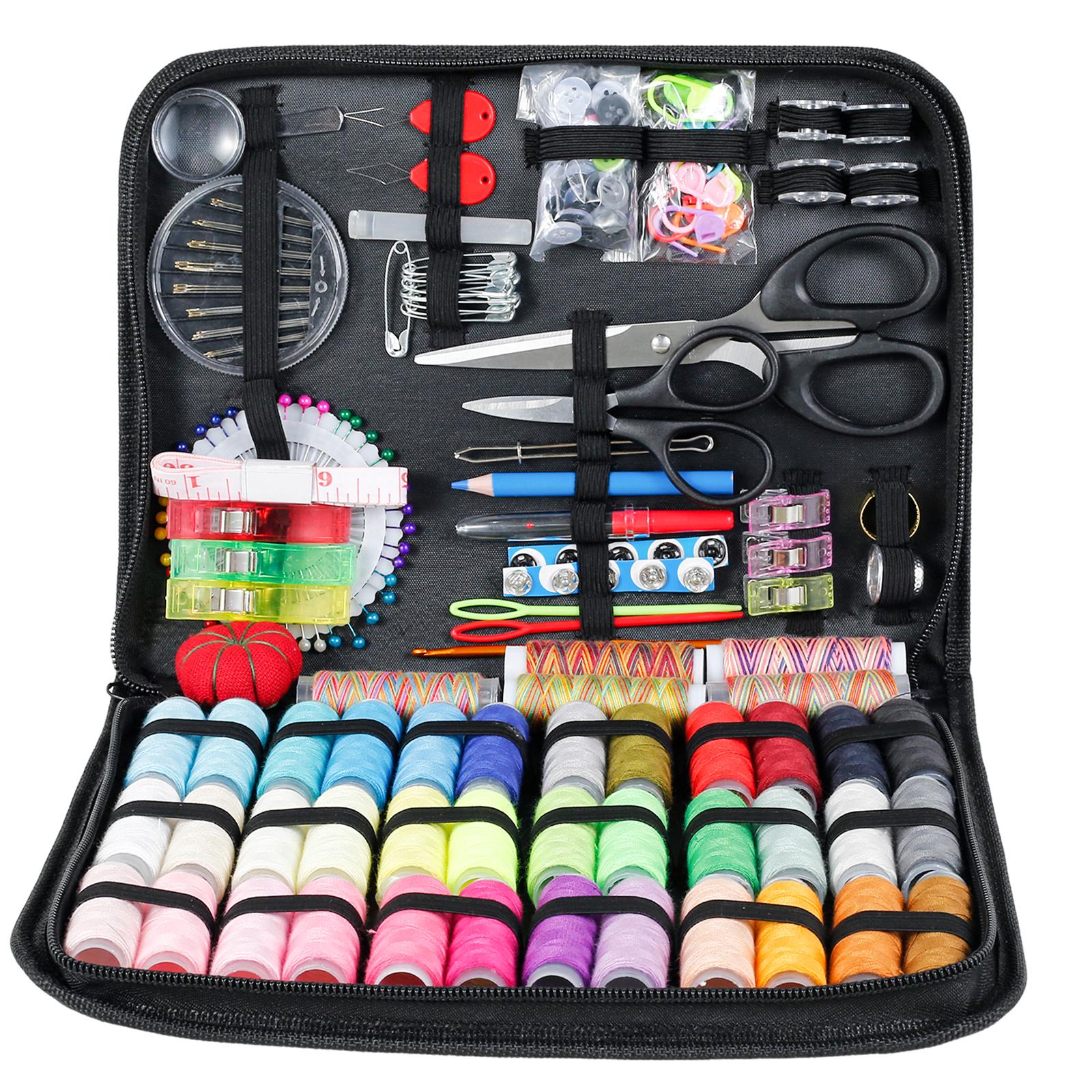 

Набор для шитья с сумкой для хранения Полный набор иголок и ниток Базовый стартовый набор для шитья DIY Швейные принадлежности для взрослых начинающих 1 set