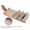 Portable Glasses Organizer 3/5Grids Multi-slot Eyeglasses Storage Display Travel Folding Sunglasses PU Leather Case Home Storage