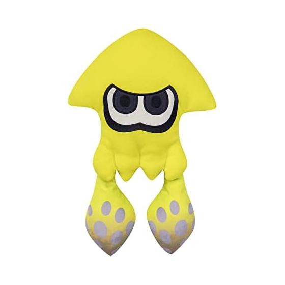 San-Ei Boeki Splatoon 3 ALL STAR COLLECTION Squid (M) Yellow Plush, SP36, Chewy Fabric, M Size