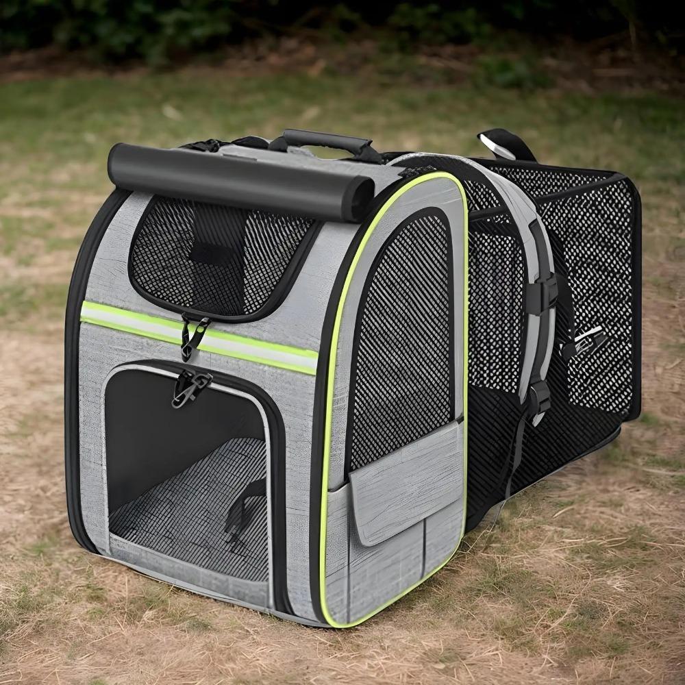 Breathable Portable Puppy Backpack Foldable Expandable Cat Bag Pet Travel Bag  For Cat Dogs