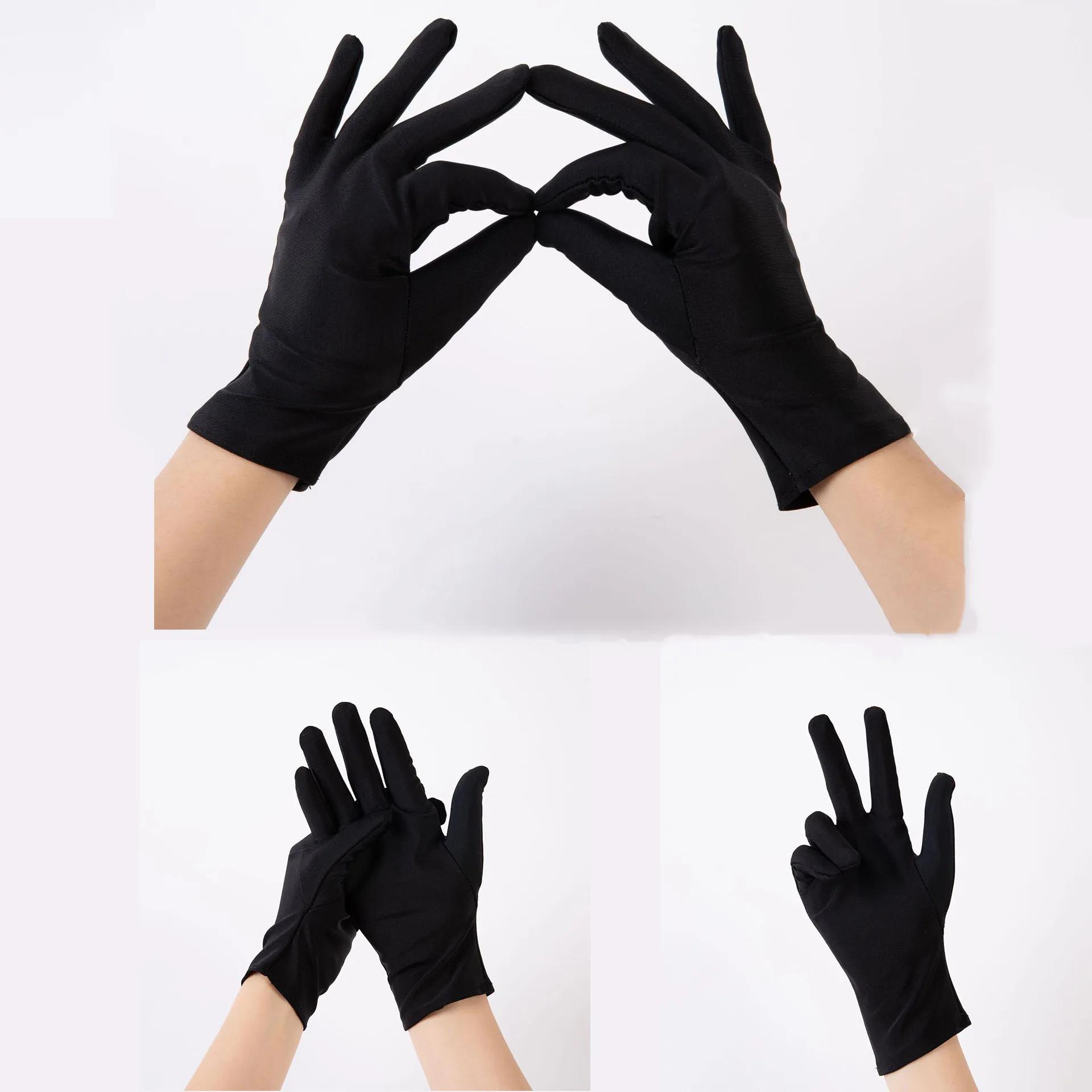 

Men Women Lycra Fashion Gloves Etiquette Stretch Gloves Bike Motorcycle Cycling Outdoor Running Thin Pure Silk Liner Gloves чёрный