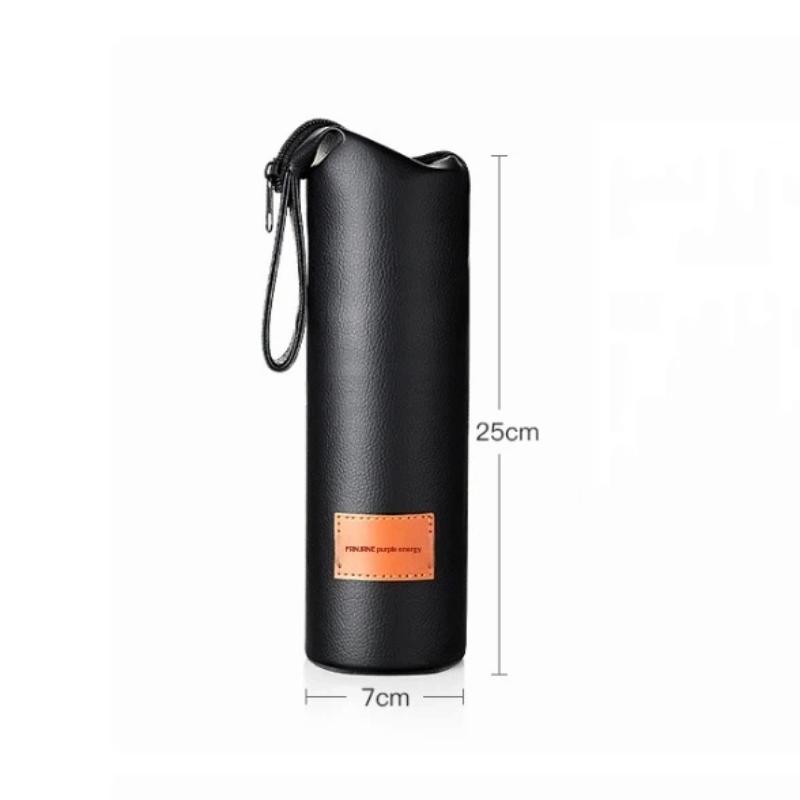 1Pc Leather Cup Sleeve Sport Water Bottle Cover Case With Rope Portable Vacuum Glass Cup Sleeve Cup Pouch Camping Accessories