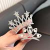 Flower Crystal Crown Hair Comb Pearl Rhinestone Hairpins Elegant Children Tiara Headband  Wedding