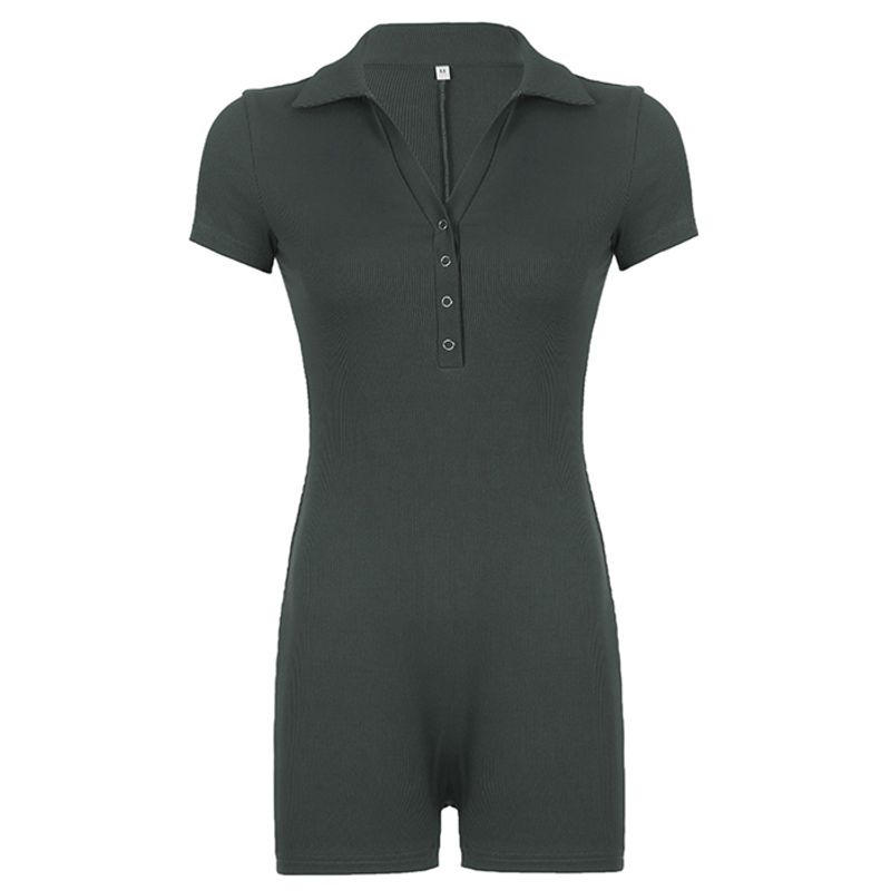 

Мода Мода Комбинезоны с коротким рукавом Шорты Женский Сексуальный Комбинезон Боди Шорты Женщины Grey S