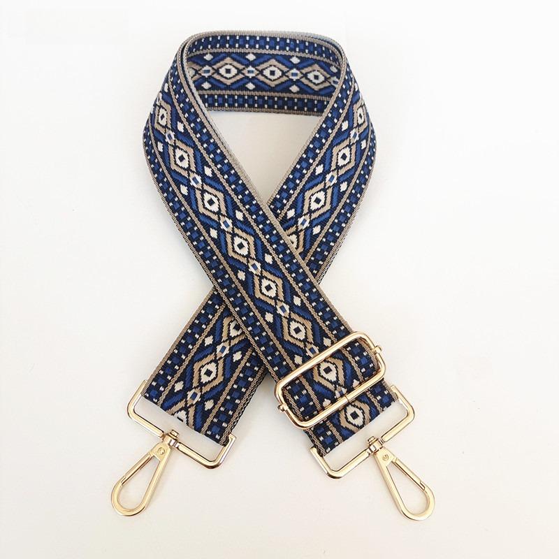 Ethnic Style Pattern Shoulder Strap Women's Backpack Accessories Multi-color Women's Bag Webbing Adjustable Widening Metal Hook