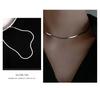 S925 Sterling Silver Elegant Snake Bone Chain Necklace - Women's Minimalist Clavicle Jewelry