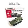 4Pcs/Set 1/144 Soviet Bm21 Hail Rocket Launcher Italy Centaur B1 Tank 4D Steel Ball Military Model Sliding Toy