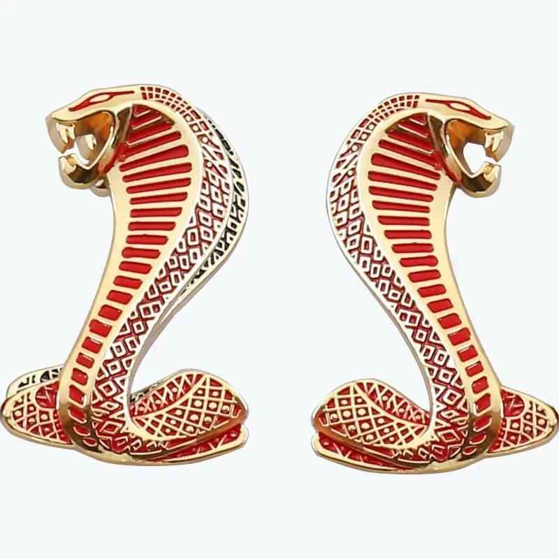 Automotive General Cobra 3D Sticker Car Modification Personalized Metal Tail Logo Covering Scratches Accessories