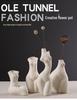 Human Body Shape Ceramic Sculpture Vase - White Decor Art Piece