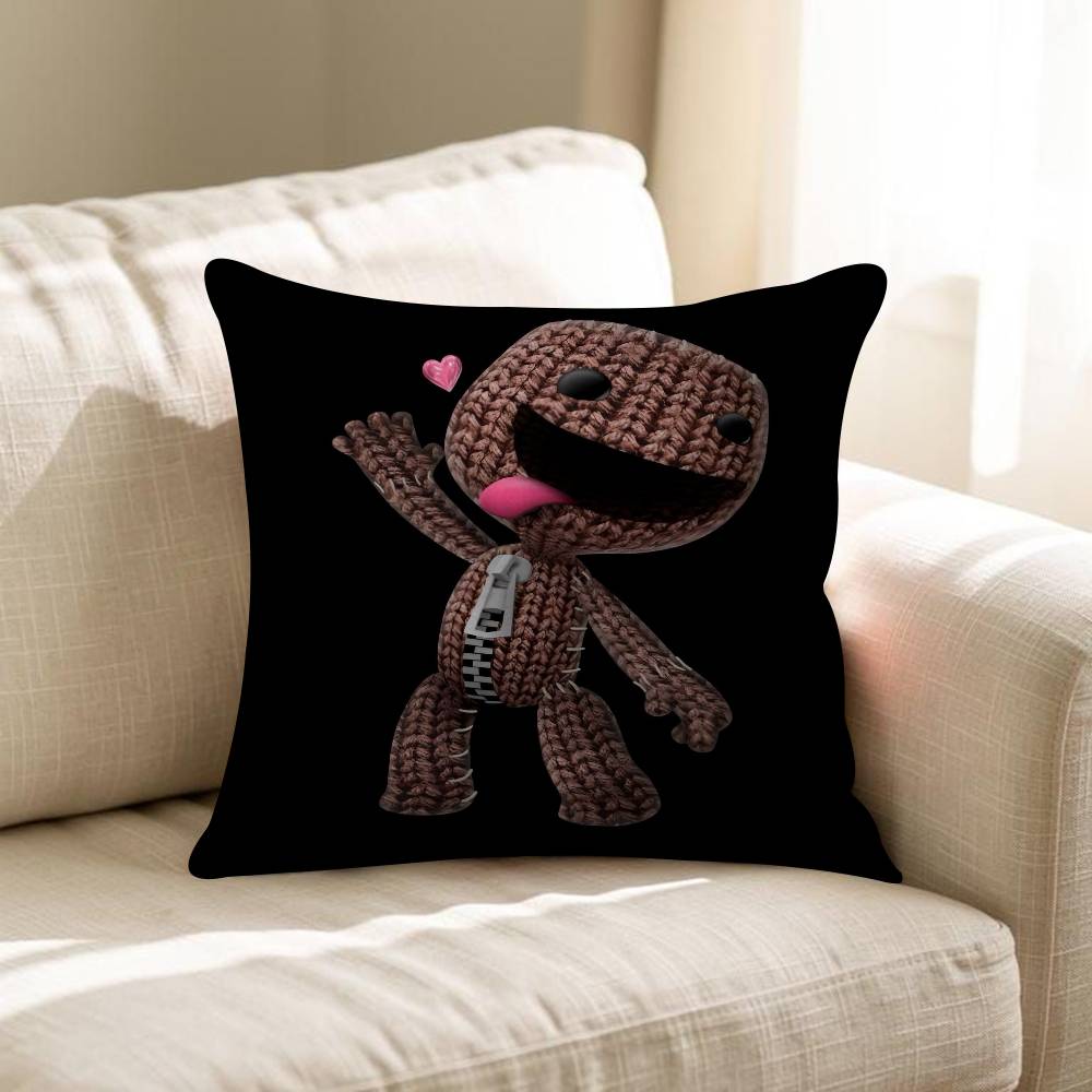 Funny LBP Sackboy Pillow Cushion Cover Pillowcase Living Room Sofa Home Decor Customized