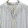 MOMOTARO JEANS Striped Pattern Long Sleeve Pullover Band Collar Shirt Men's Used