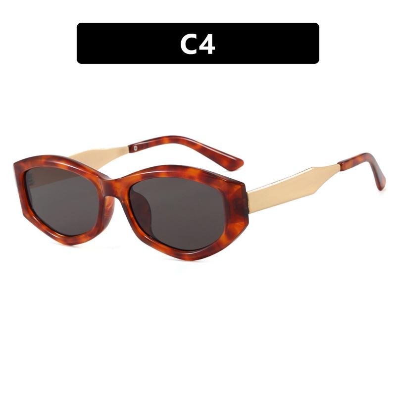 Cat-Eye Polygonal Minimalist Sunglasses Trendy Street Style UV400 Shades Eyewear for Women Summer Beach Travel Sun Glasses