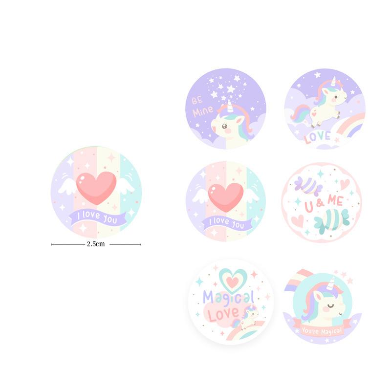 100-500PCS New Packaging Corgi Cartoon Dog Home Made Merci Animal Rolling Stickers Labels