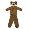 Costum ursuleț maro pentru copii cu mască, 5-6 ani, pluș moale, blană artificială, ținută petrecere Halloween