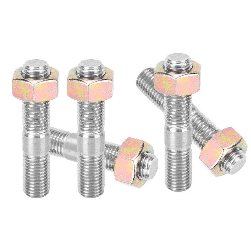 KIMISS M10x1.25 50mm Turbocharger Stud Kit From Turbocharger Manifold Stud Nut Bolt Kit Fits DSM 1G, EVO1-10