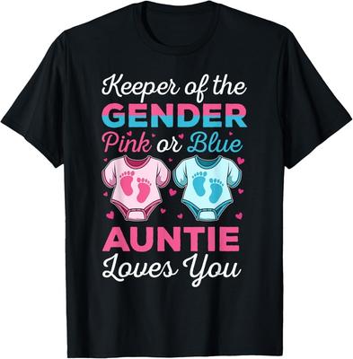 Keeper Of The Gender Auntie Loves You Baby Announcement Aunt T-Shirt Unisex T-Shirt