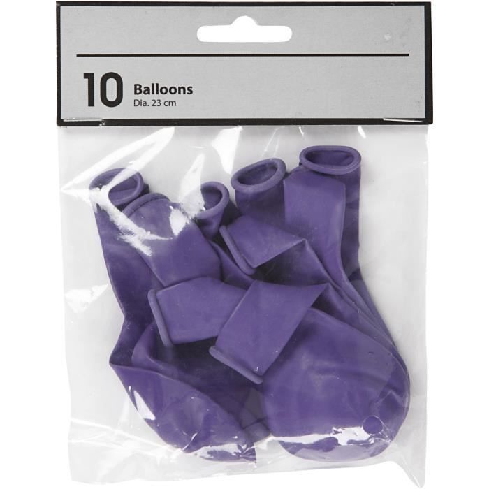 Ballon - HAPPY MOMENT - Réf 59166 - Violet - Hélium - 10 pièces