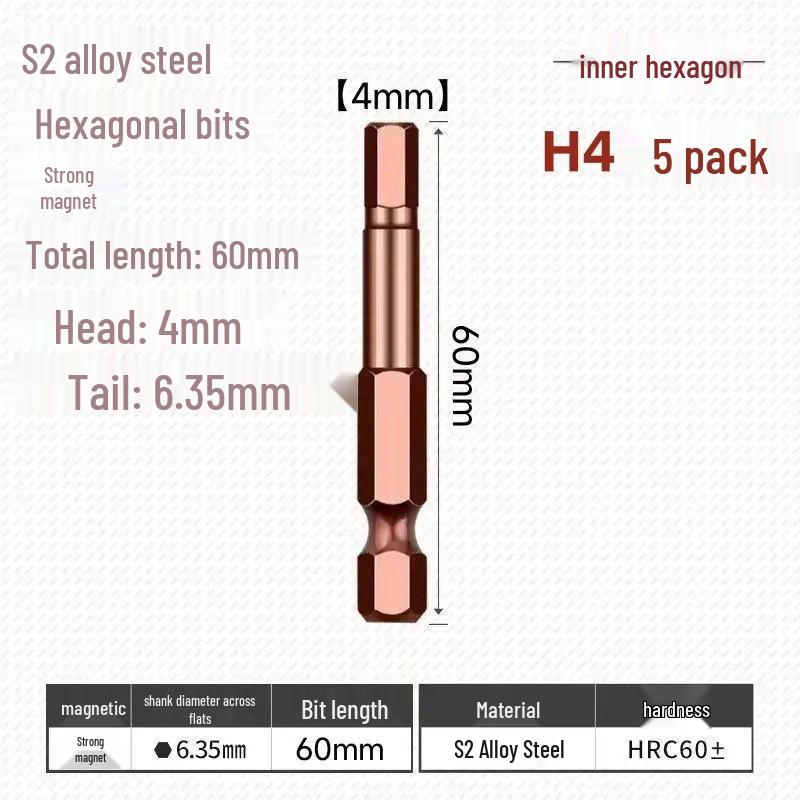 Super Grade S2 Magnetic Hex Electric Screwdriver & Drill Bit Set with Pneumatic Wrench Extension
