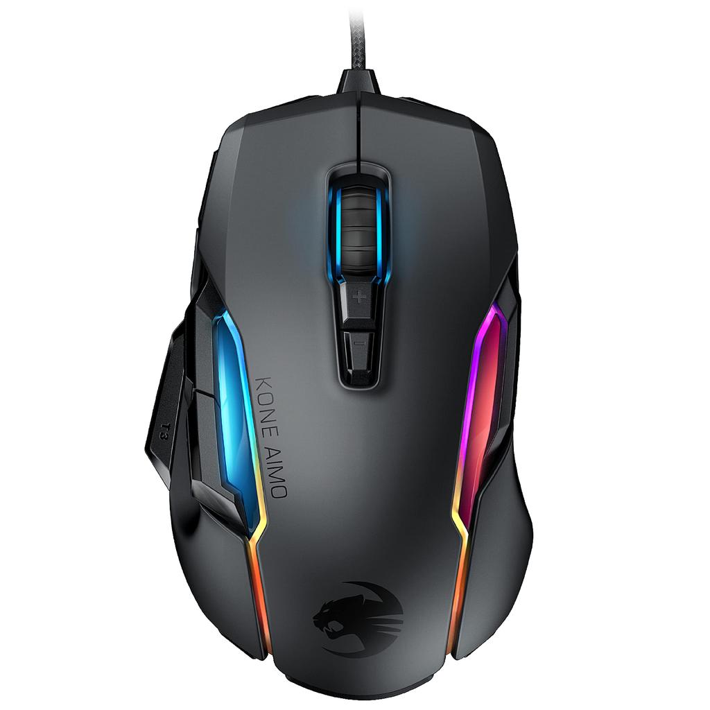 ROCCAT Kone AIMO Remastered RGBA Smart Customizable Gaming Mouse 16K Side Black Design Engineering USB-A (Owl-Eye Optical, Buttons) (German &
