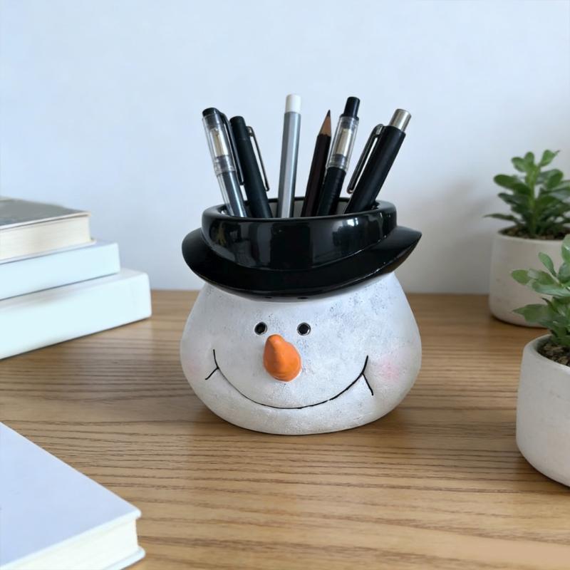 Christmas Flower Pot Succulents Planter Christmas Decorative Flower Pot,Snowman Santa Cartoon Planter Pots Art Decoration