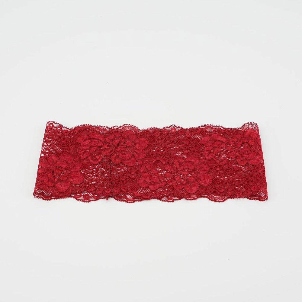 Korean Lace Floral Headbands Sweet Wide Lace Trim Hairband Solid Color Wide Hollow-Out Lightweight Headwrap Elastic Hair Bands
