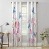 Perdele de Fereastră Lalele Roz și Fluturi Pentru Living Dormitor Lux Moderne Perdele de Bucătărie Draperii din Material