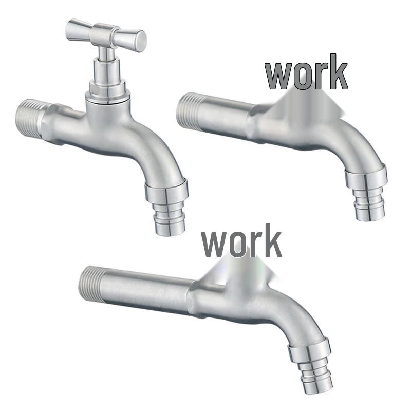 VEMUSE 304 Stainless Steel Outdoor Laundry Faucet with Slow-Open Valve