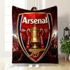 Arsenal Red Theme Designed Flannel Blanket for Bedroom, Living Room, Sofa, and Nap