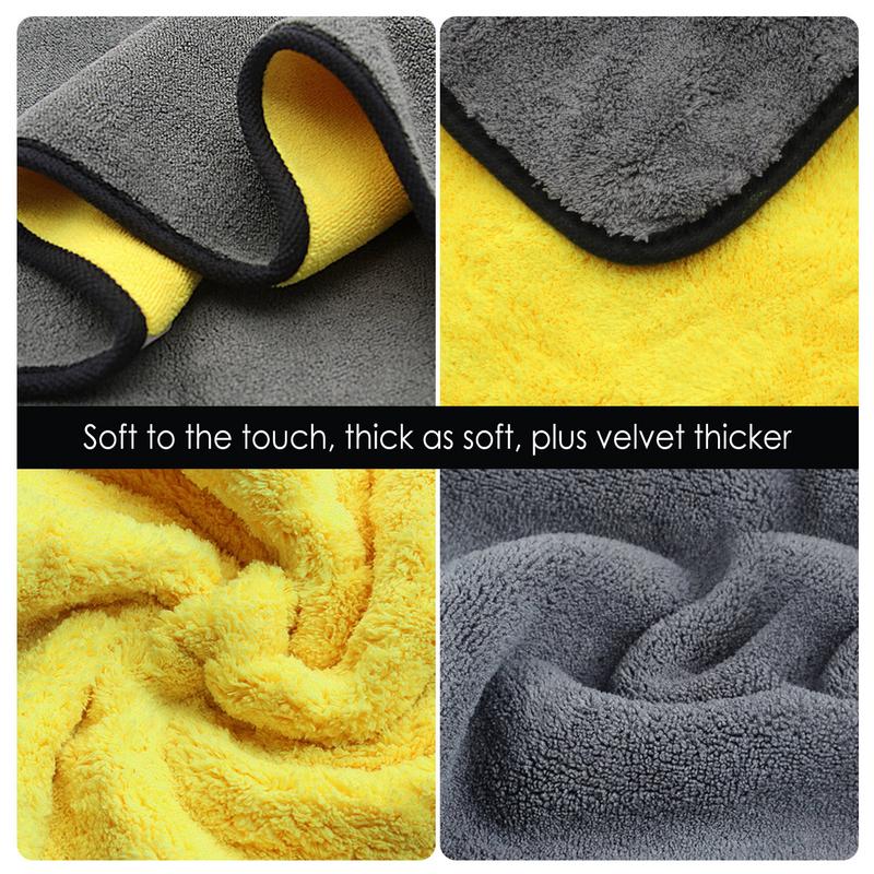 30*60CM Car Wash Microfiber Towel Car Cleaning Drying Cloth Hemming Car Care Cloth Detailing Car Wash Towel