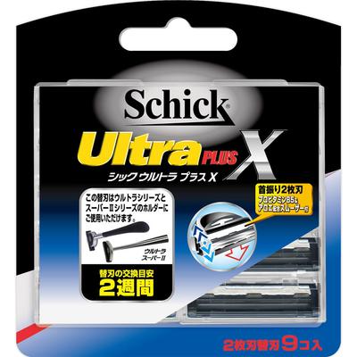 Sic Japan Schick Ultra Plus X 9 Replacement Blades Men's Replacement Blades Razors for Men Men's Replacement Blades