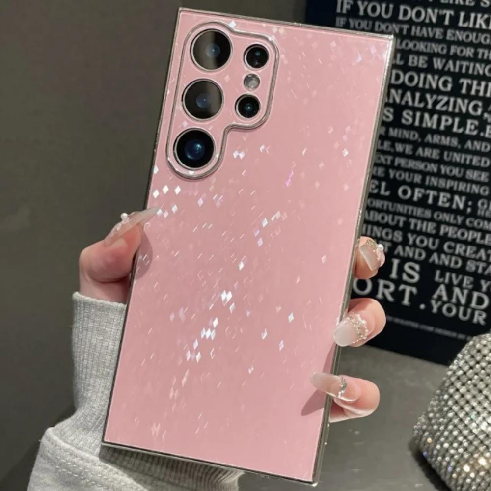 Luxury Full Glitter Diamond Plating Case For Samsung Galaxy S24 S23 Ultra Plus Shockproof Bumper Bling Shiny Hard PC Case Cover